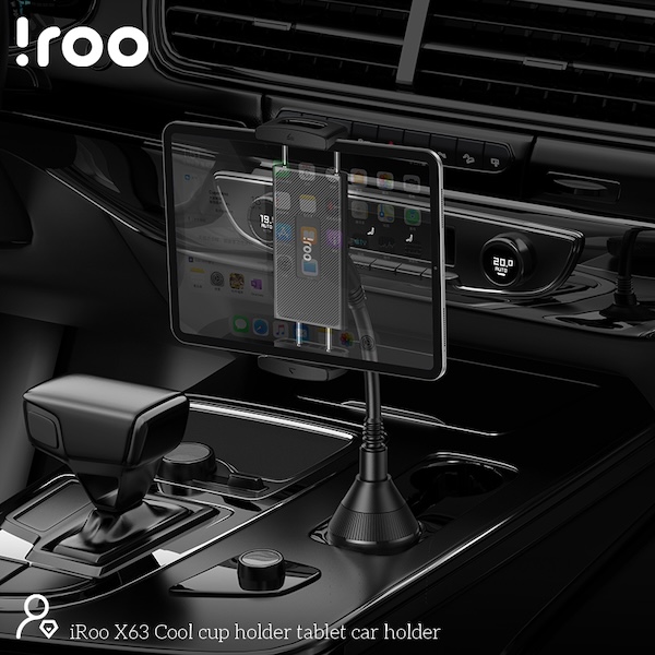iRoo X63 | Vehicle Cup holder for Phone/Tablet