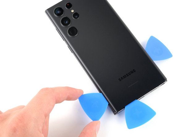 [SP-108] Samsung S23 Ultra | Original Battery Door with Adhesive - Phantom Black