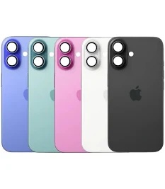 [PT-120] Complete Back Glass /w Lens, Bezel, Ring, Metal Plate  | iPhone 16 Plus  - All Colours