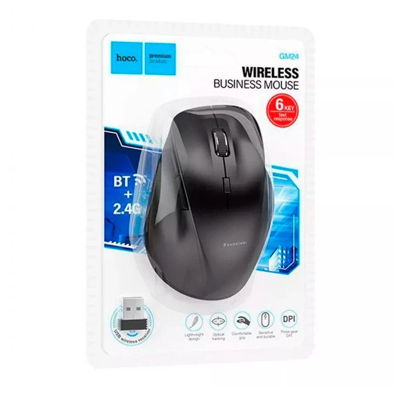 Hoco GM24 Mystic six-button dual-mode business wireless mouse