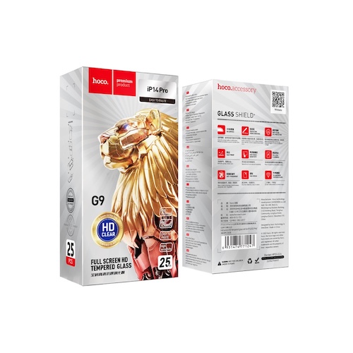 [PACK 25] Hoco G9 Full screen HD tempered glass set | iP17/16 Pro