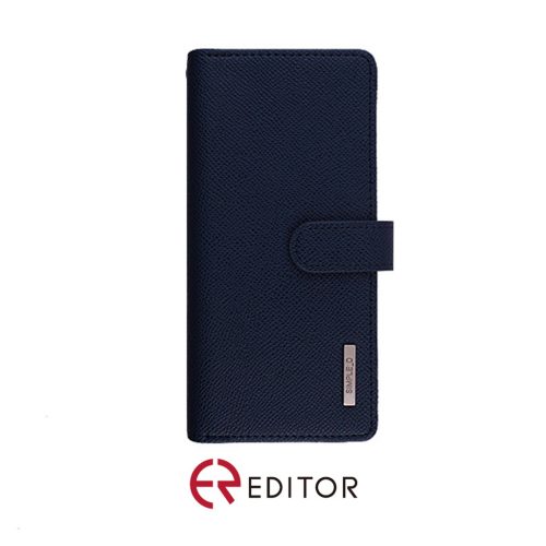 [FW3-04]Korean Simple D Double Folio | iPhone 14 Plus/15 Plus (6.7) - Navy