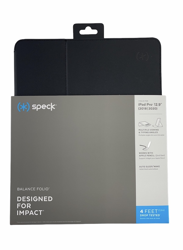 Speck Balance Folio /w Stylus Slot | iPad 12.9 3/4th Generation (2018 & 2020 Big Camera) - Black