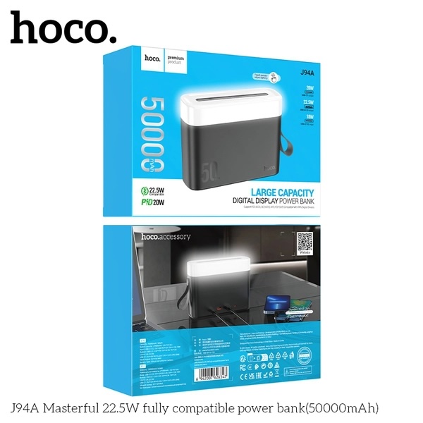 Hoco J94A Masterful 22.5W fully compatible power bank(50000mAh)