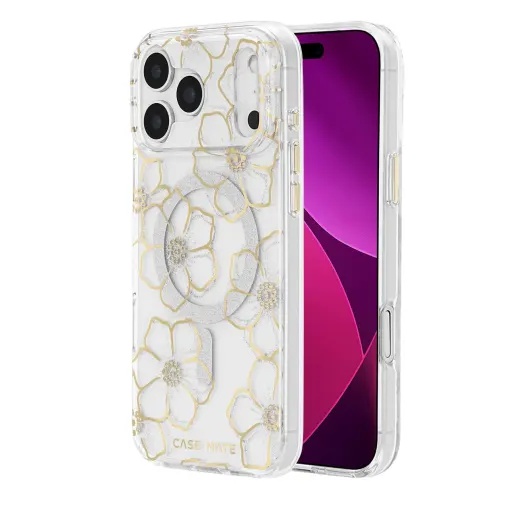 Case-Mate Floral Gems MagSafe | iPhone 18 Pro/iPhone 17 Pro - Gold