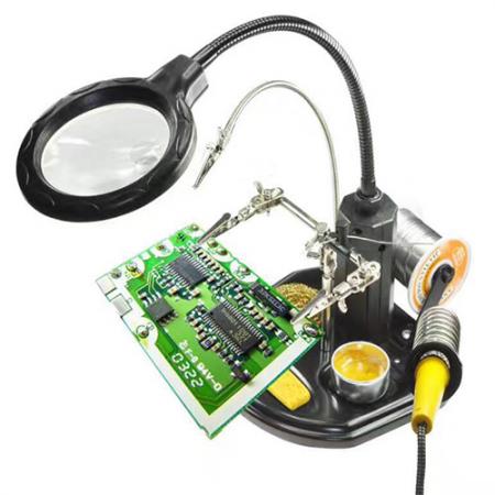 BEST TE-802 | Soldering Helping Hand With LED Magnifierier 220V