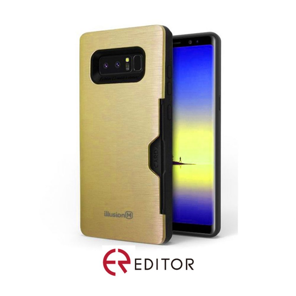 [I-124] Editor Illusion w/ Card Slot | Samsung S10 Plus – Gold