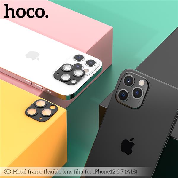 [KW4-04] Hoco A18 Metal Frame Camera Glass | iPhone 12 mini (5.4)