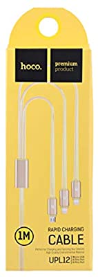 HOCO UPL12 | 3in1 Lightning, Type-C, Micro Cable - Gold